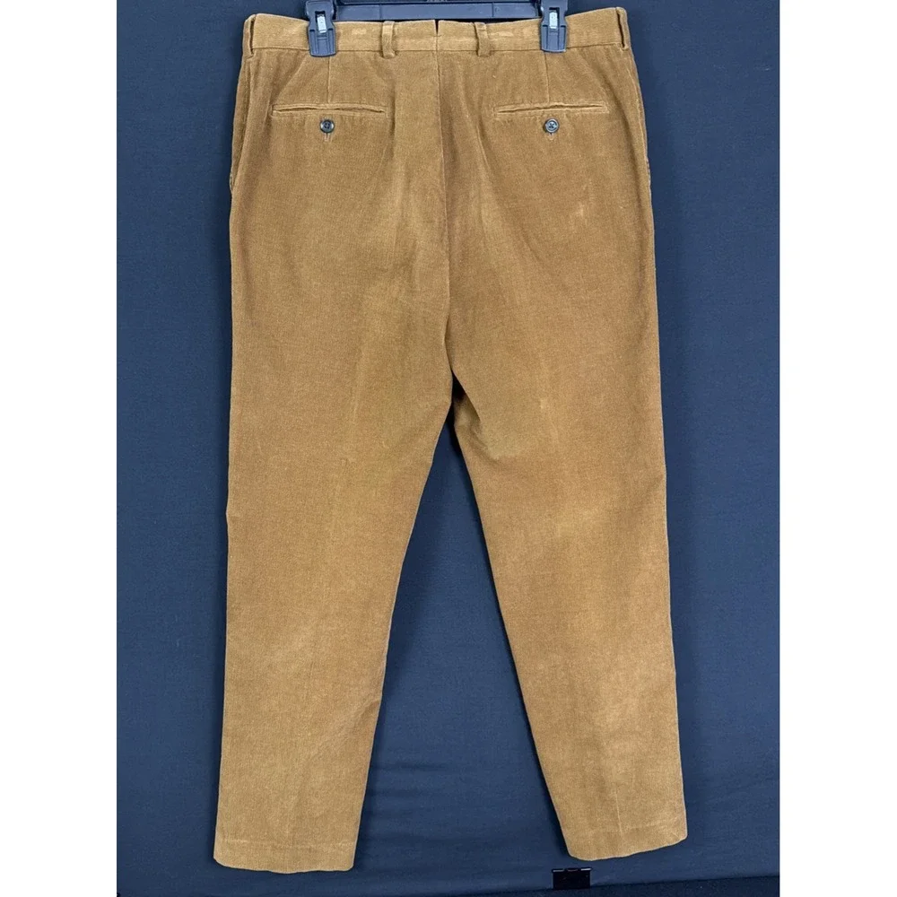 Lands' End Men's Tailored Fit Corduroy Pants Brown 34x30